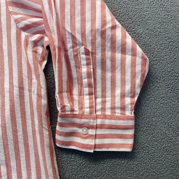 Old Navy Pink Striped Cotton Long Sleeve Boyfriend Button Down Size XXL Long Sle - Picture 11 of 12